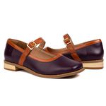 Sapatilha RetrÔ - Roxo e Telha - TRANQUILIZAR