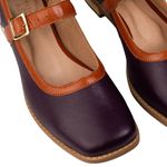 Sapatilha RetrÔ - Roxo e Telha - TRANQUILIZAR