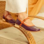 Sapatilha RetrÔ - Roxo e Telha - TRANQUILIZAR