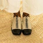 Sapato Boneca CITRINO - Preto e Off White - 400.39