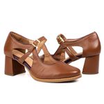 Sapato Boneca RetrÔ - Chocolate e Roxo - HARMONIA