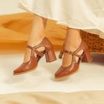 Sapato Boneca RetrÔ - Chocolate e Roxo - HARMONIA