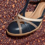 Sapato Boneca RetrÔ - Marinho, Fendi e Off White - LEVEZA