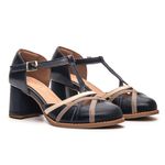 Sapato Boneca RetrÔ - Marinho, Fendi e Off White - LEVEZA