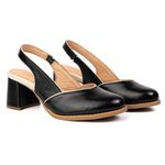 Sapato Boneca RetrÔ - Preto e Off White - ALÉM