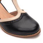 Sapato Boneca RetrÔ - Preto e Off White - CAMINHO