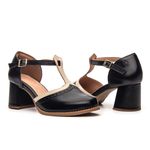 Sapato Boneca RetrÔ - Preto e Off White - CAMINHO