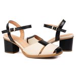 Sapato Boneca RetrÔ - Preto e Off White - UNIR