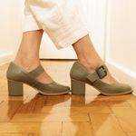 Sapato Boneca - Sálvia e Verde Folha - VINTAGE