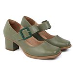 Sapato Boneca - Sálvia e Verde Folha - VINTAGE