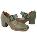 Sapato Boneca - Sálvia e Verde Folha - VINTAGE