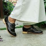 Sapato Oxford - Preto e Off White - HÍSTORIA