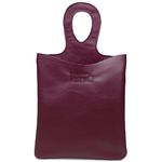 Lixeira de Carro de Couro Legítimo - Bordô