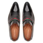 Sapato Social Loafer com Gravata Premium em Couro Preto