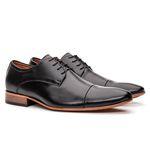 Sapato Social Derby Premium em Couro cor Preto