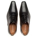 Sapato Social Masculino Oxford em Couro cor Preto