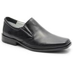 Sapato Linha Conforto Em Couro Na Cor Preto Ref. 577-2013