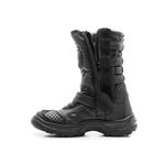 Bota Motociclista De Cano Alto Em Couro Cor Preto Ref 574-tornado