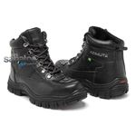 Bota Motociclista Em Couro Cor Preto 249-1900