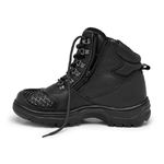 Bota Motociclista Extra Grande Em Couro Cor Preto-430-falcon