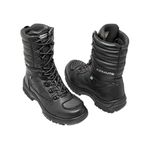 Bota Motoqueiro De Cano Alto Em Couro Cor Preto 786-1905