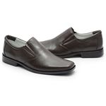 Sapato Conforto Em Couro Cor Cafe Ref. 579-2002