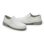 Sapato Masculino Conforto Em Couro Cor Branco Ref.1242-606