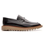 Sapato Loafer Masculino Tratorado Premium Preto