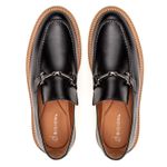 Sapato Loafer Masculino Tratorado Premium Preto