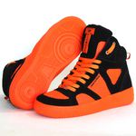 Tênis Cano Alto Sneakers Top Fitness Laranja