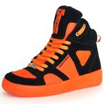 Tênis Cano Alto Sneakers Top Fitness Laranja