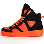 Tênis Cano Alto Sneakers Top Fitness Laranja