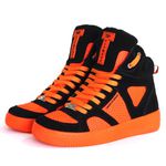 Tênis Cano Alto Sneakers Top Fitness Laranja