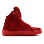 Tenis Sneakers Cano Alto Top Fitness Todo Vermelho