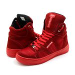 Tenis Sneakers Cano Alto Top Fitness Todo Vermelho