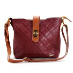 Bolsas Femininas De Couro Legitimo Lirom Macio Alta Qualidade Metalassê Lançamento Marsala