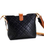 Bolsas Femininas De Couro Legitimo Lirom Alça Gorgurão Tranversal Lançamento Preta