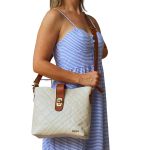 Bolsas Femininas De Couro Legitimo Lirom Macio Alta Qualidade Metalassê Lançamento Creme