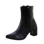 Botas Femininas Montaria Lirom Cano Médio Salto Bico Fino