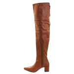 Bota Over The Knee Lirom Cano Super Longo Caramelo Napa Lisa