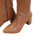 Bota Over The Knee Lirom Cano Super Longo Caramelo Napa Lisa