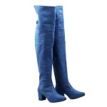 Bota Over The Knee Lirom Cano Super Longo Jeans Lançamento