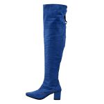 Bota Over The Knee Lirom Cano Super Longo Jeans Lançamento