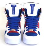 Tenis Botinhas Sneakers Cano Alto Top Fitness Couro Tricolor