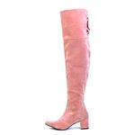 Bota Over The Knee Lirom Cano Longo Camurça Rose