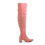 Bota Over The Knee Lirom Cano Longo Camurça Rose
