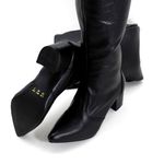 Botas Femininas Over The knee Lirom Em Couro Legitimo Preto