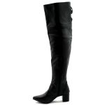 Botas Femininas Over The knee Lirom Em Couro Legitimo Preto