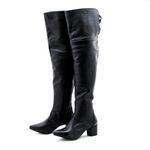Botas Femininas Over The knee Lirom Em Couro Legitimo Preto