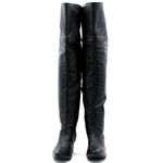 Botas Femininas Over The knee Lirom Em Couro Legitimo Preto